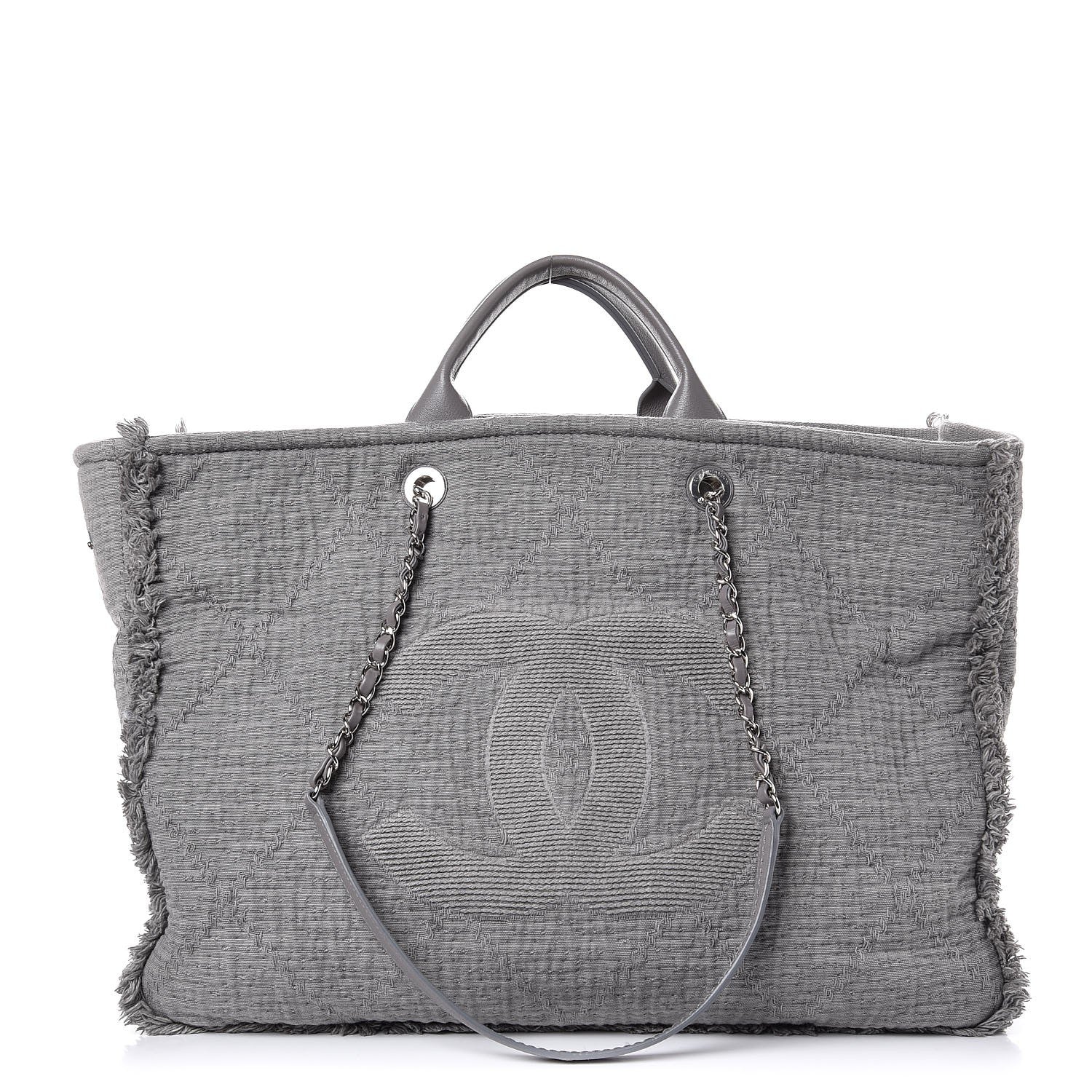 Chanel Canvas Extra Large Double Face Shopping Tote Grey 1 of 7