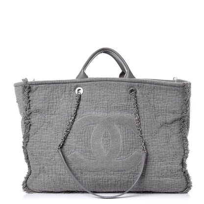Chanel Canvas Extra Large Double Face Shopping Tote Grey 1 of 7