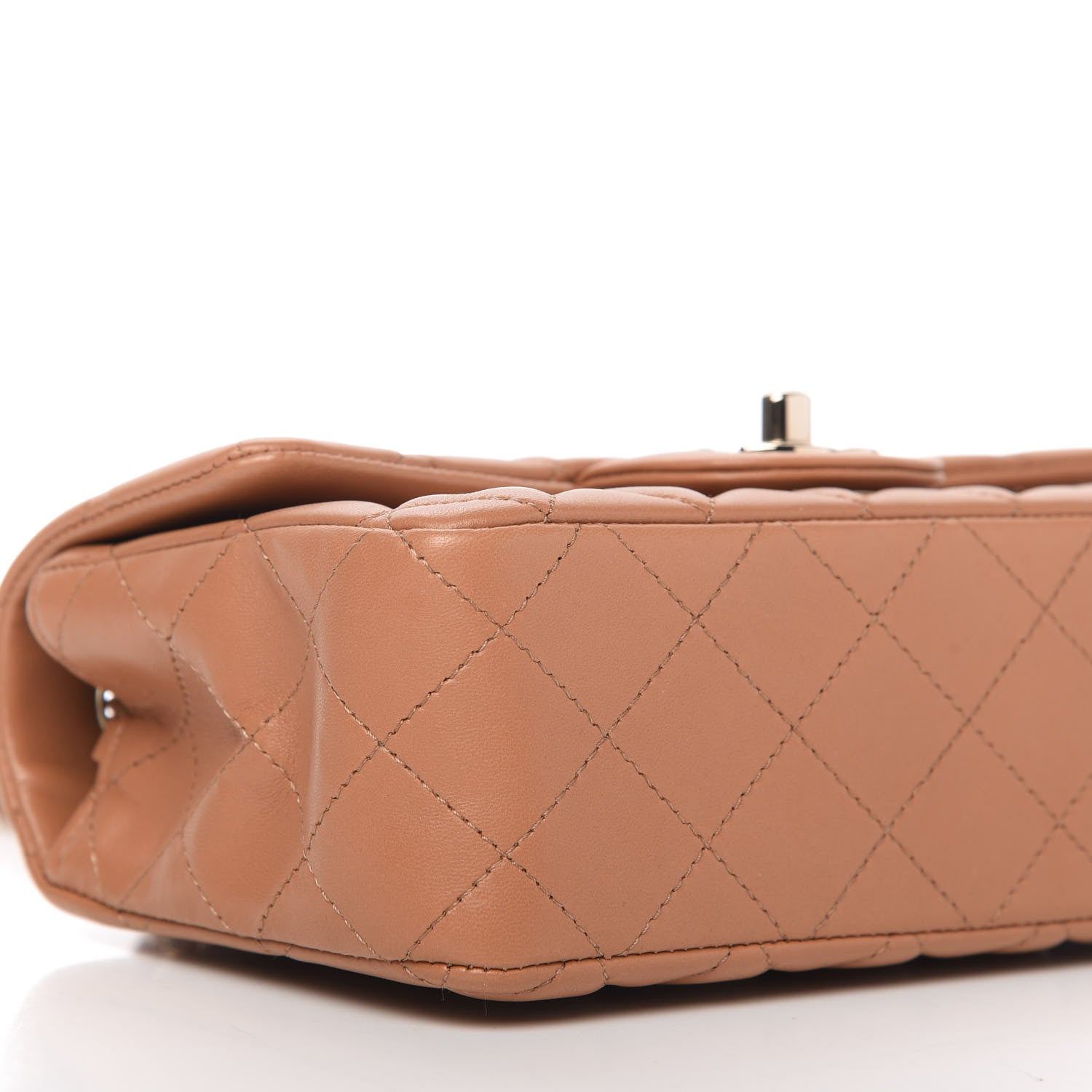 Chanel Lambskin Quilted Mini Rectangular Flap Brown 6 of 10