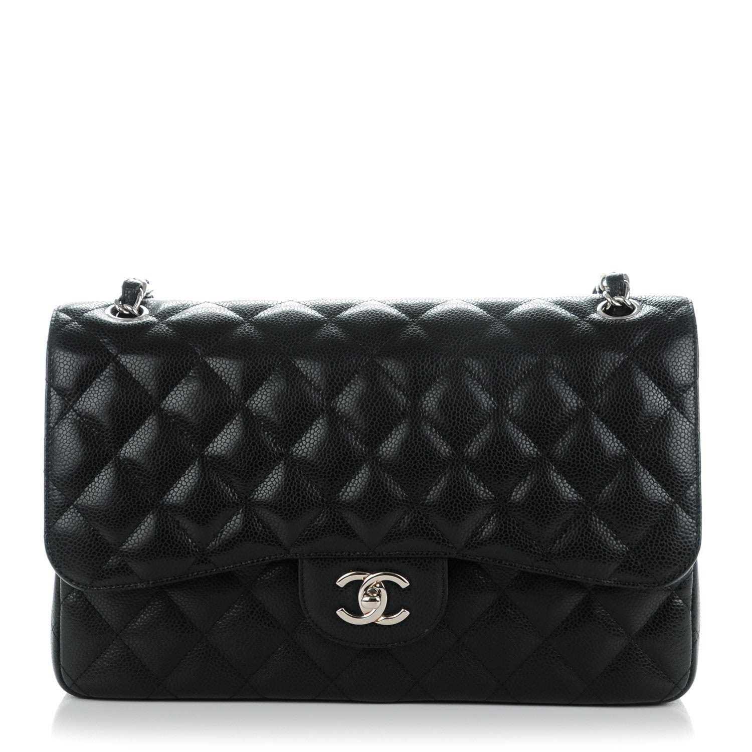 Chanel Caviar Quilted Jumbo Double Flap Black 1 of 8