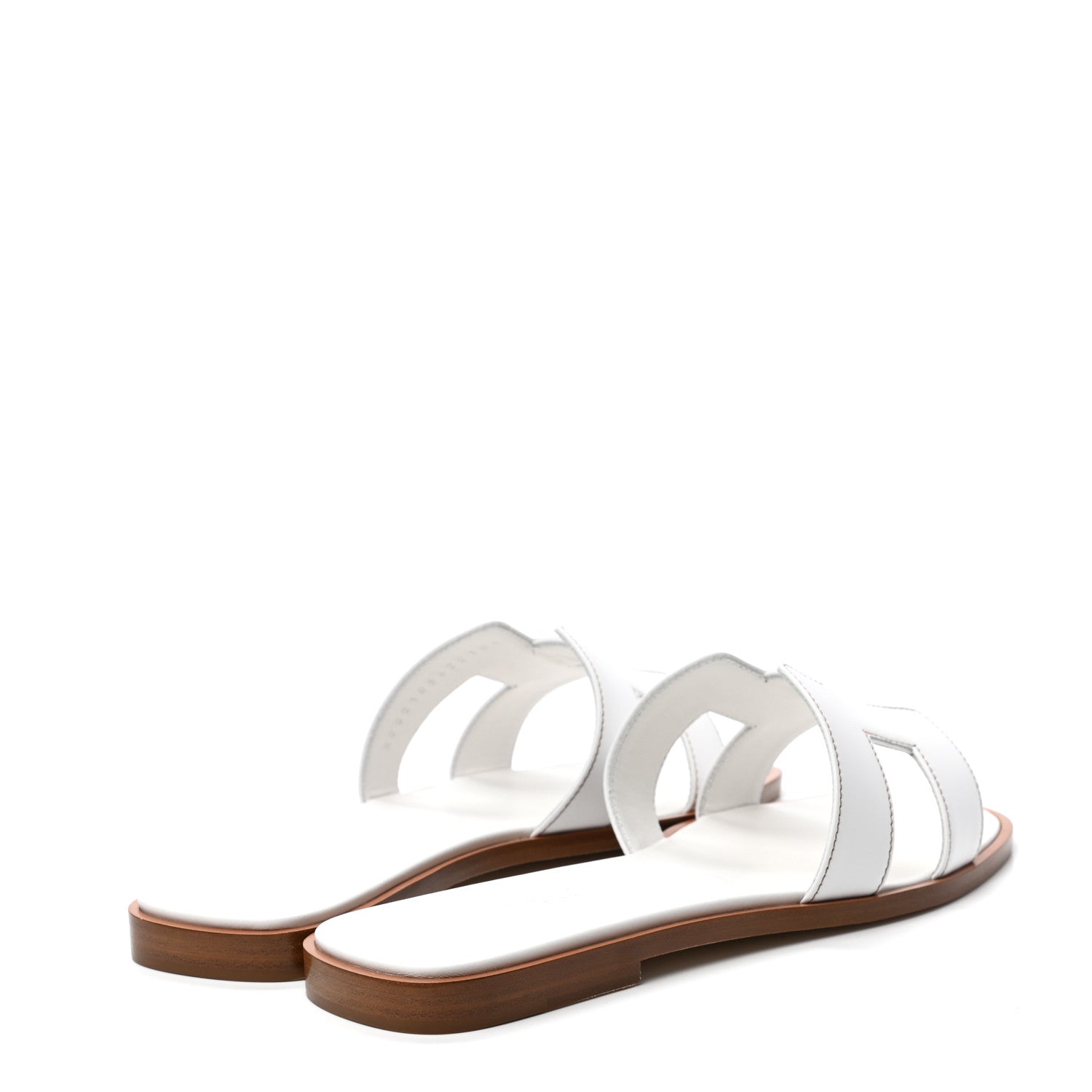 Hermes Box Calfskin Oran Sandals 37.5 White 4 of 8