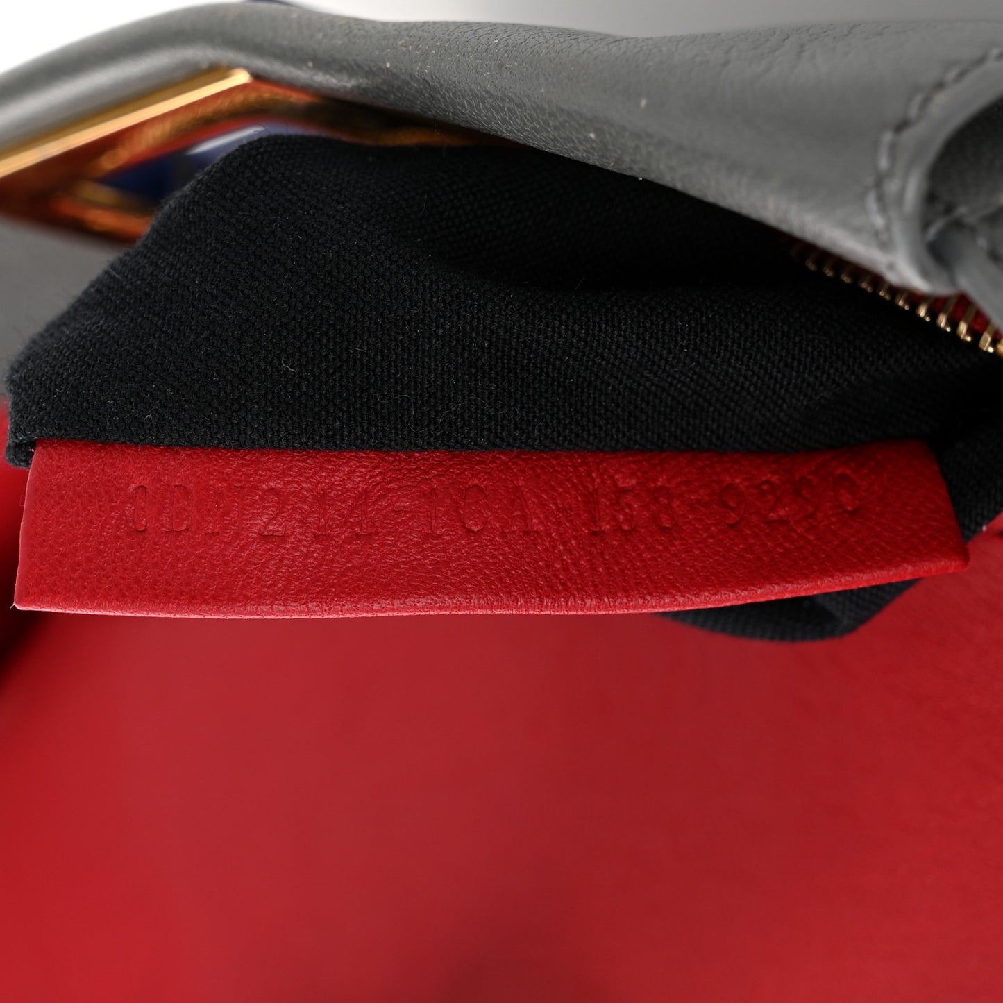 Nappa Colorblock Mini Peekaboo Iconic Satchel Grigio Chiaro Fragola Blue