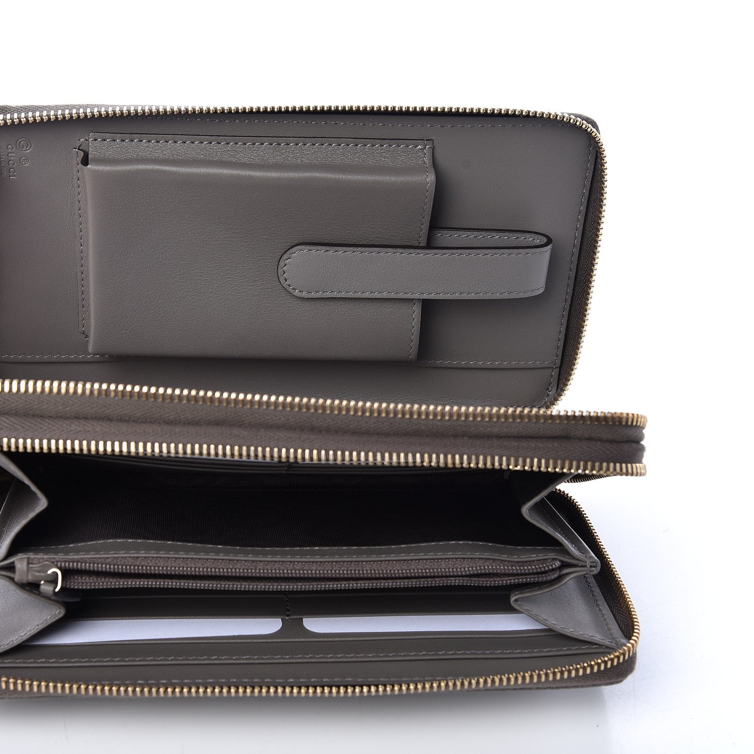 Gucci Soft Microguccissima Zip Around Top Handle Travel Wallet Loess 6 of 7