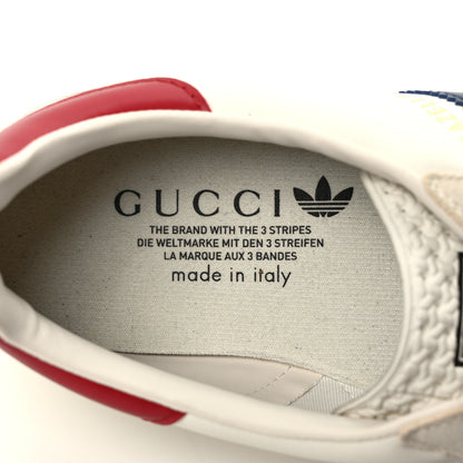 Gucci X ADIDAS Suede Madeira Demetra Mens Gazelle Sneakers 11.5 Mystic White Off White Blue Agata 8 of 10
