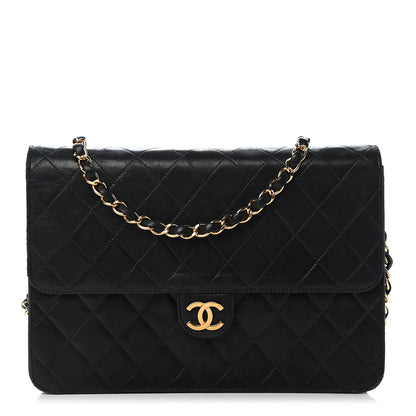 Chanel Lambskin Quilted Medium Single Flap Black 1 of 8