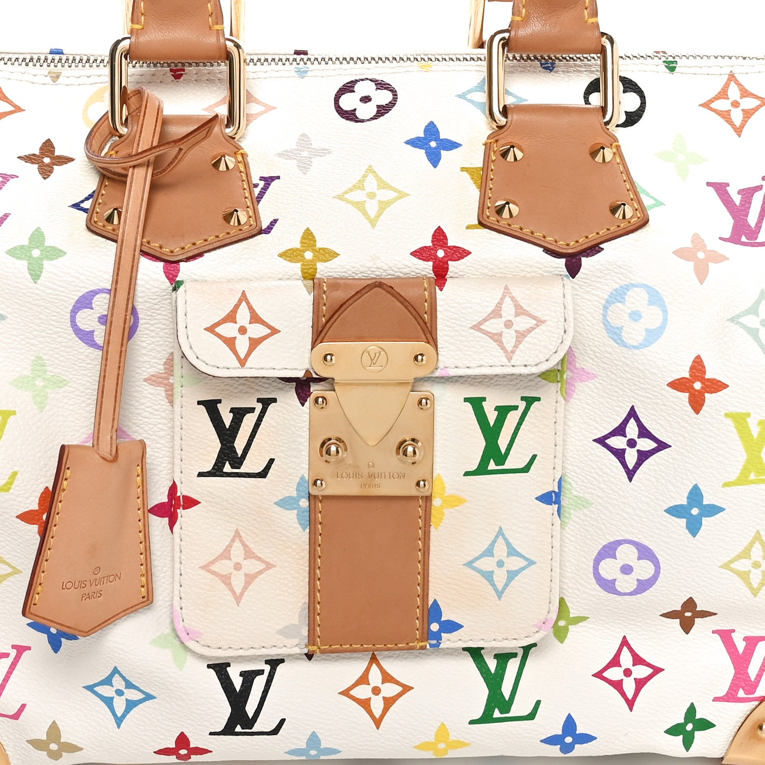 Louis Vuitton Monogram Multicolor Speedy 30 White 7 of 9