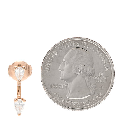 Anita Ko 18K Rose Gold Diamond Pear Orbit Earring 2 of 5