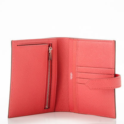 Hermes Epsom Bearn Compact Wallet Rose Jaipur 5 of 7