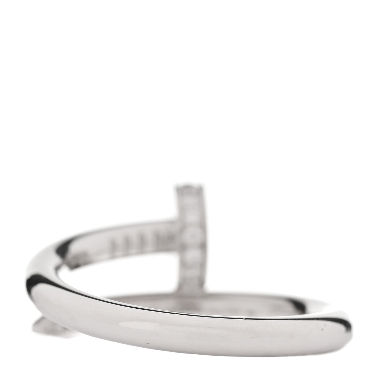 18K White Gold Diamond Juste Un Clou Ring 53 6.25