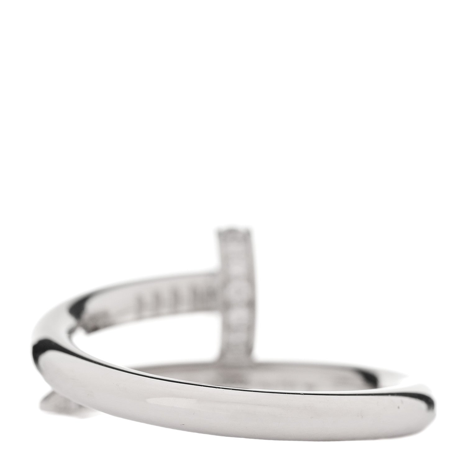 Cartier 18K White Gold Diamond Juste Un Clou Ring 53 6.25 3 of 5