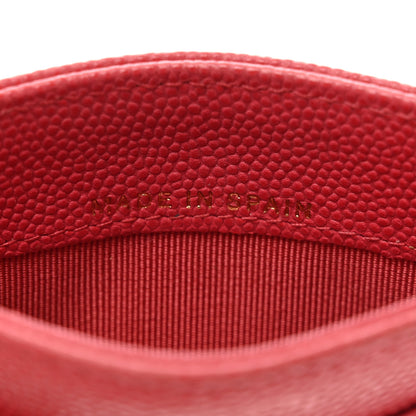 Chanel Caviar Quilted Card Holder Dark Pink 7 of 10