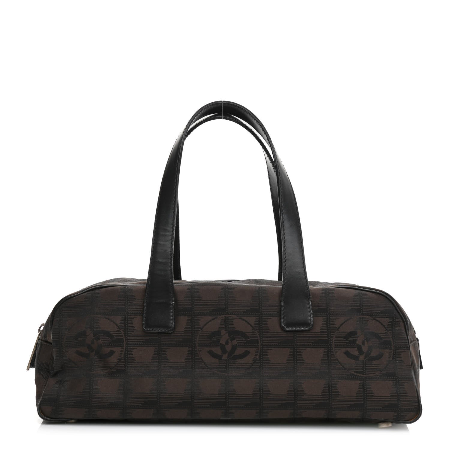 Chanel Nylon Travel Bowler Brown 1 of 11