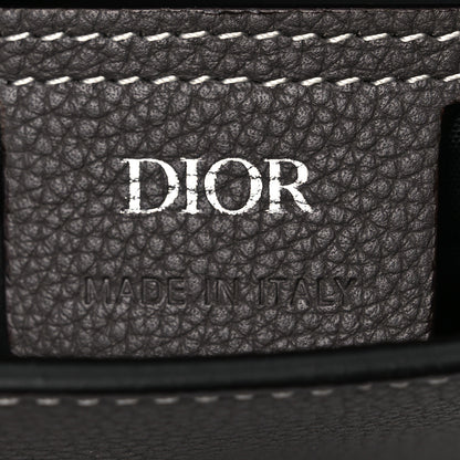 Christian Dior Grained Calfskin Maxi Gallop Sling Bag Grey 6 of 12