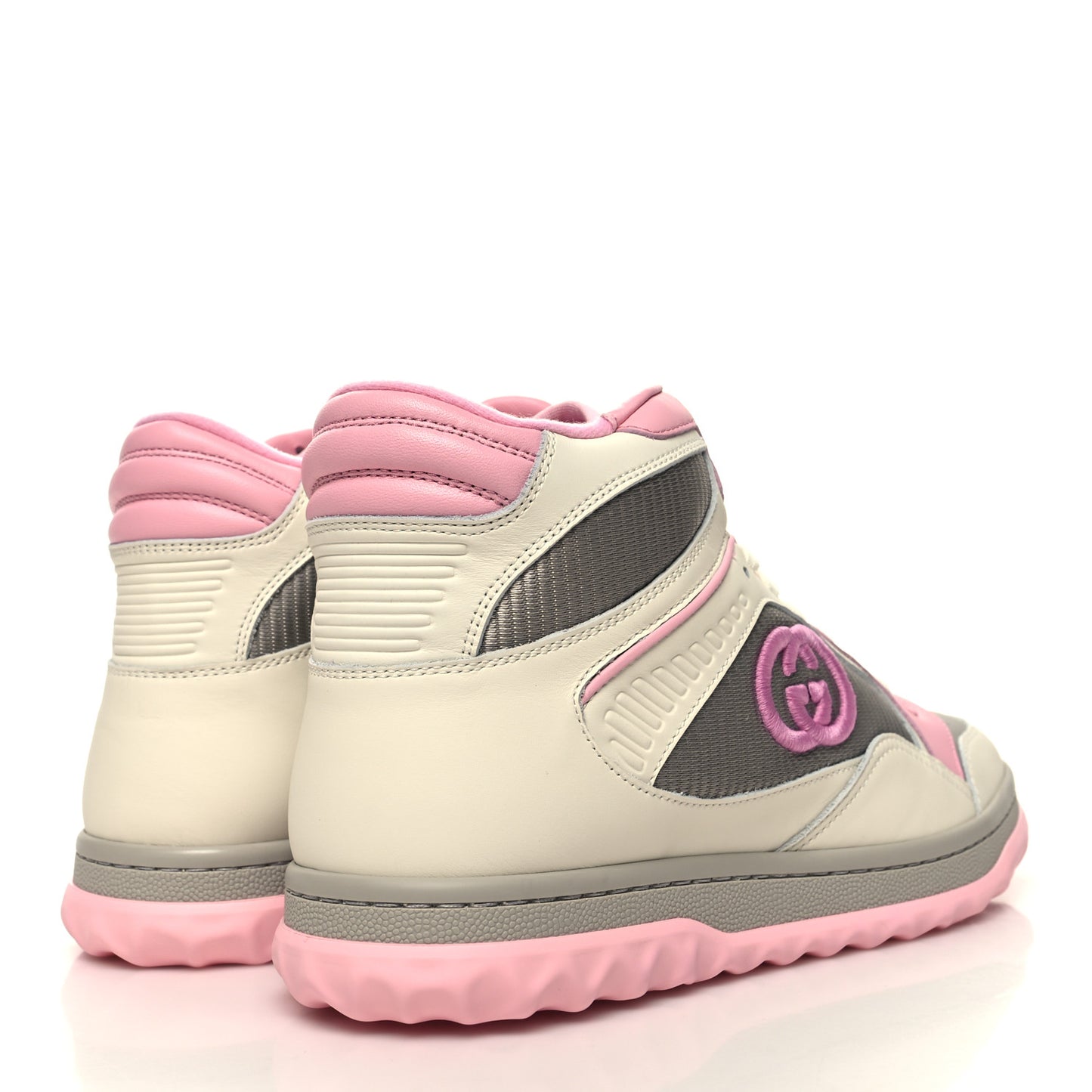 Dali Calfskin Mesh Women's Mac80 Hightop Sneakers 39 Off White Grey Sky Light Rose