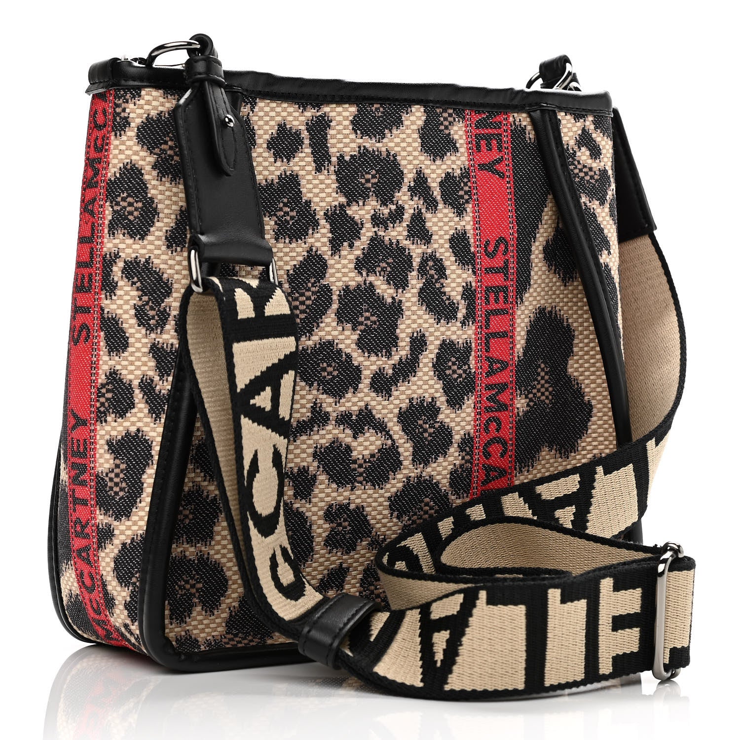 Stella McCartney Eco Leopard Logo Mini Crossbody Black 3 of 10
