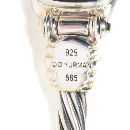 David Yurman Sterling Silver 14K Yellow Gold Mother of Pearl 21mm Classic Cable Quartz Watch 5 of 6