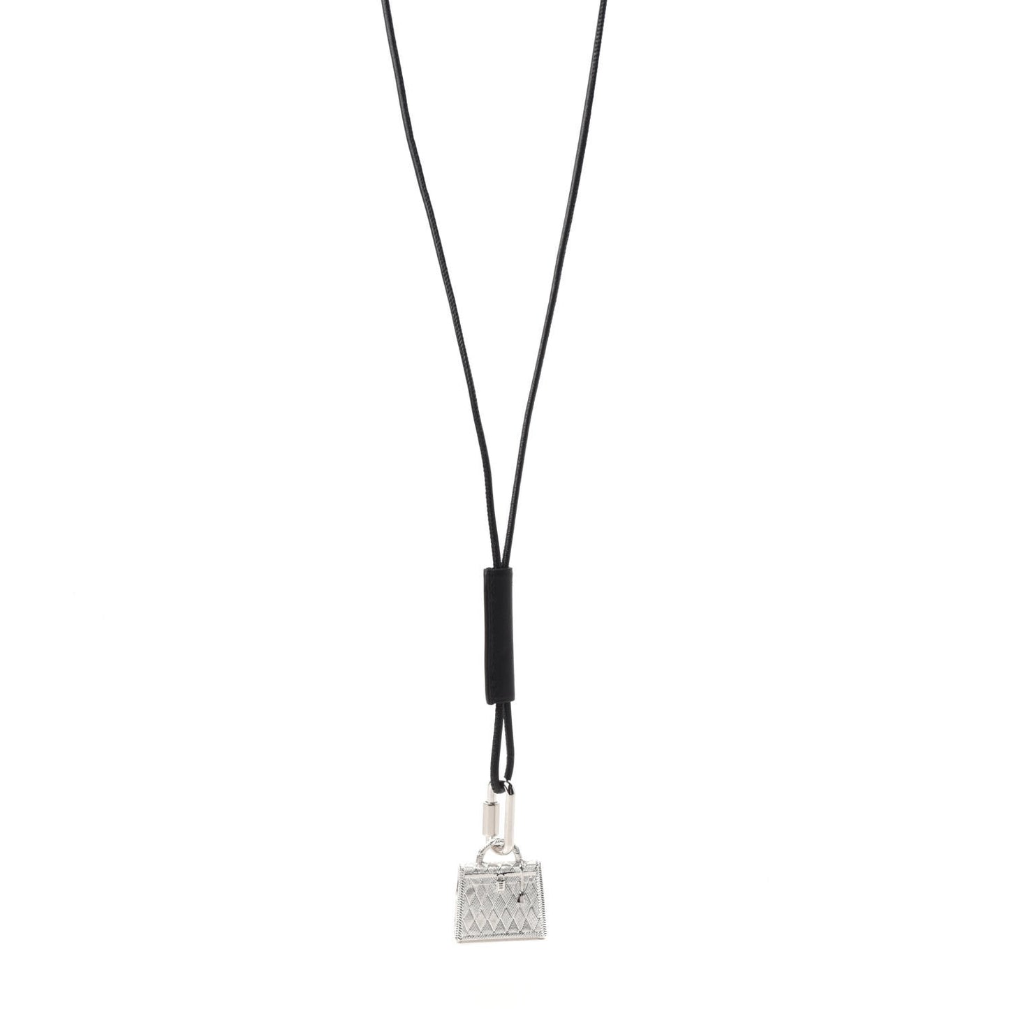 Palladium Kelly Curiosite Charm Pendant Necklace Black