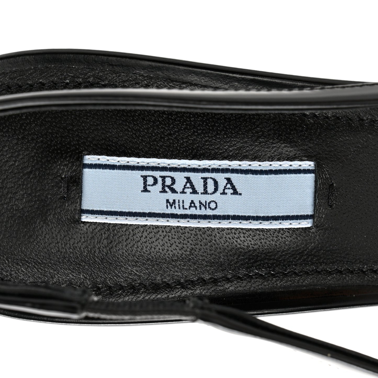 Spazzolato Triangle Logo Pointed Toe 75mm Slingback Pumps 39 Black