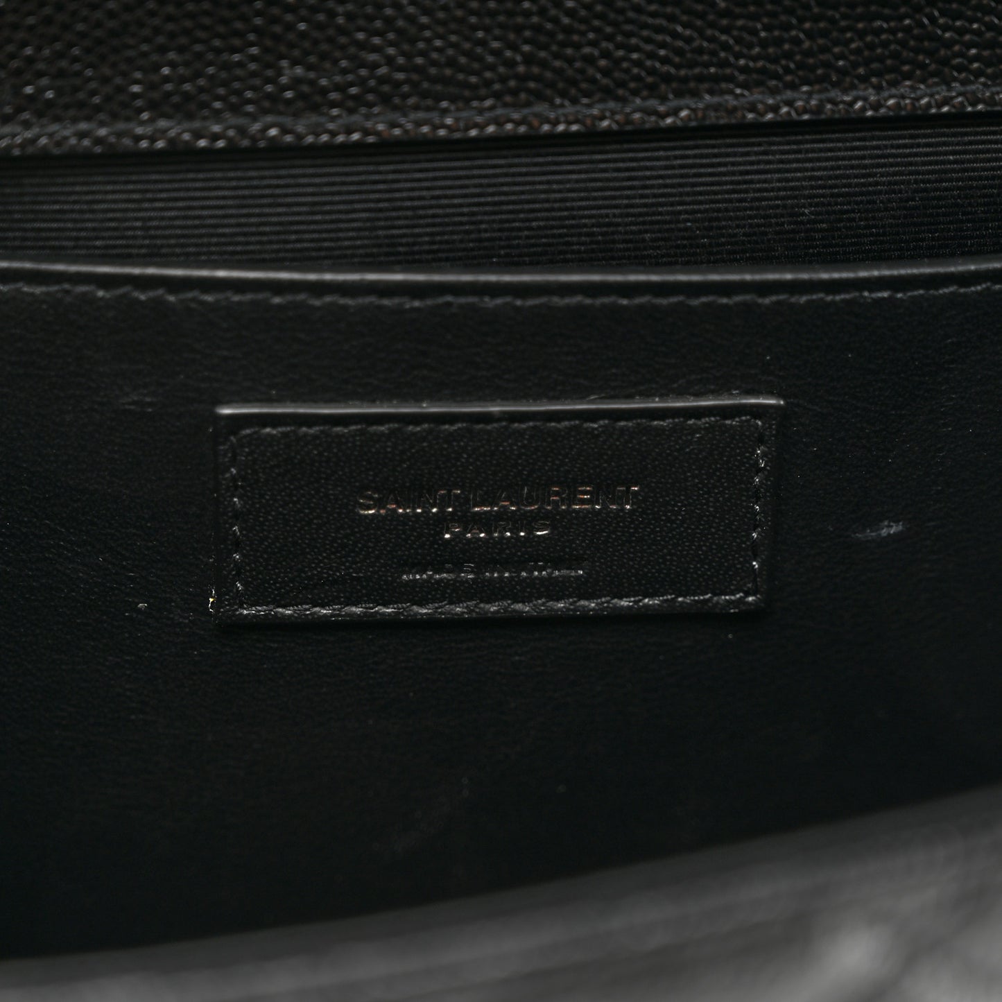 Grain De Poudre Textured Mixed Matelasse Triquilt Medium Monogram Monochrome Satchel Black