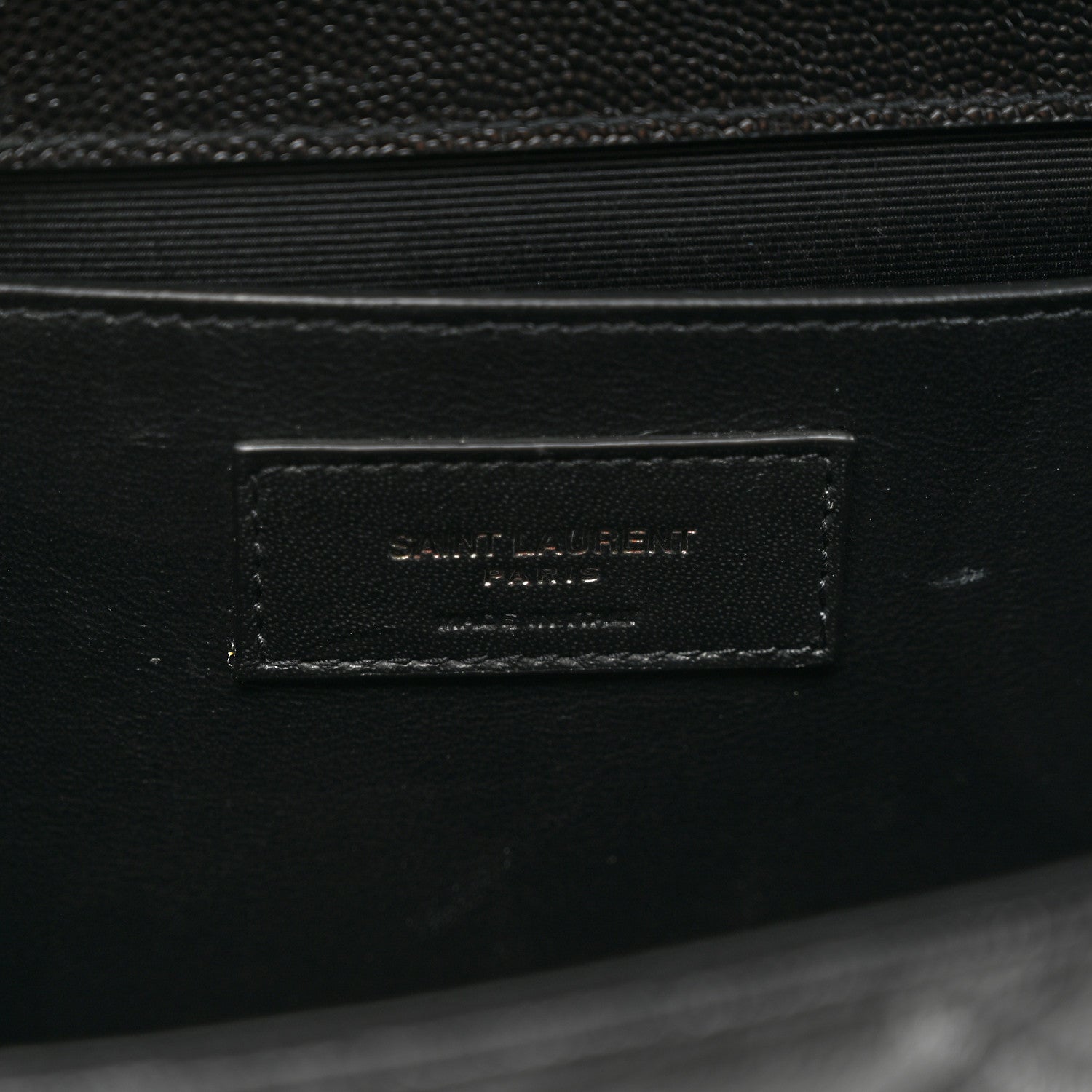 Saint Laurent Grain De Poudre Textured Mixed Matelasse Triquilt Medium Monogram Monochrome Satchel Black 7 of 11