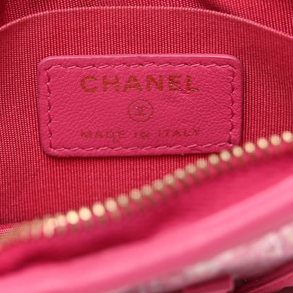 Chanel Tweed PVC Lambskin Key Pouch Pink 6 of 9