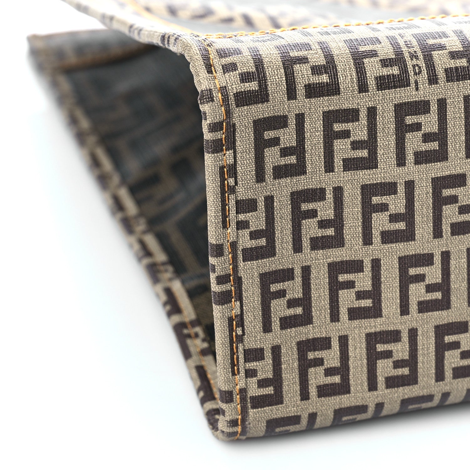 Fendi Zucca Zucchino FF 1974 Tote Tobacco 10 of 11