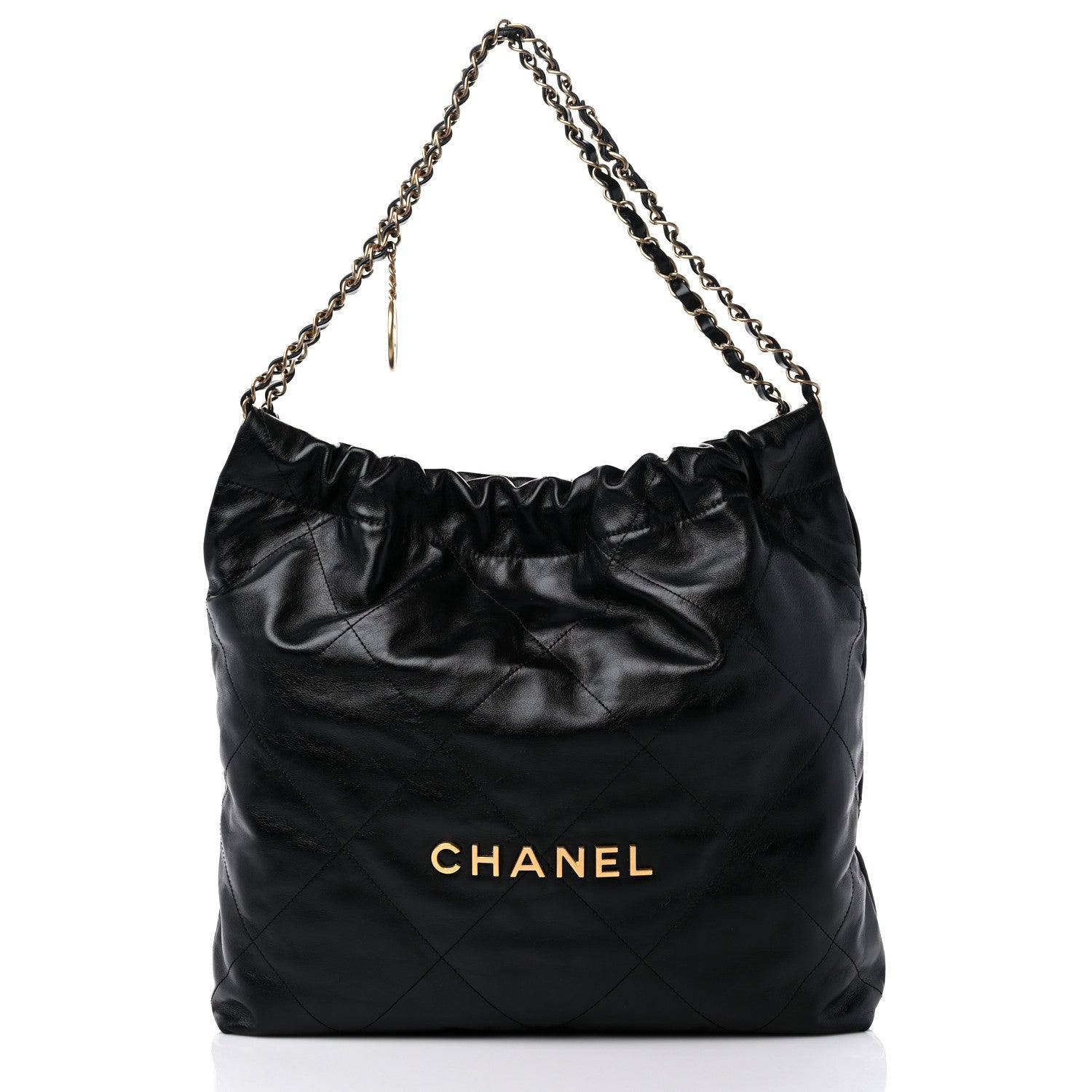 Chanel Shiny Calfskin Quilted Chanel 22 Black 3 of 11
