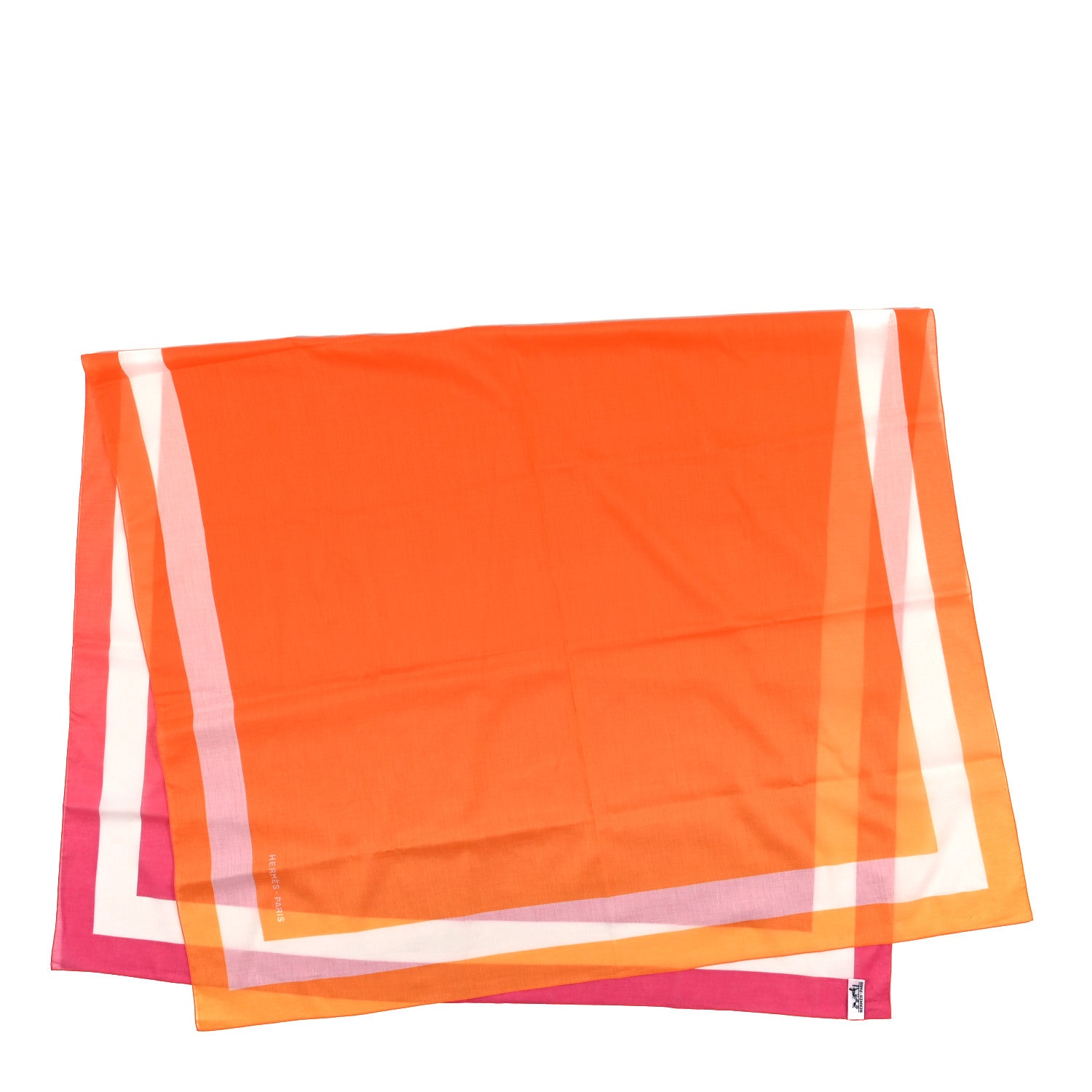 Hermes Cotton Ombre Beach Pareo Framboise Orange 2 of 3