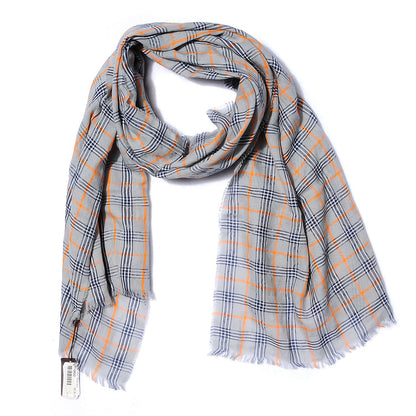 Louis Vuitton Wool Plaid Masai Tartan Rug Shawl Gris 1 of 5