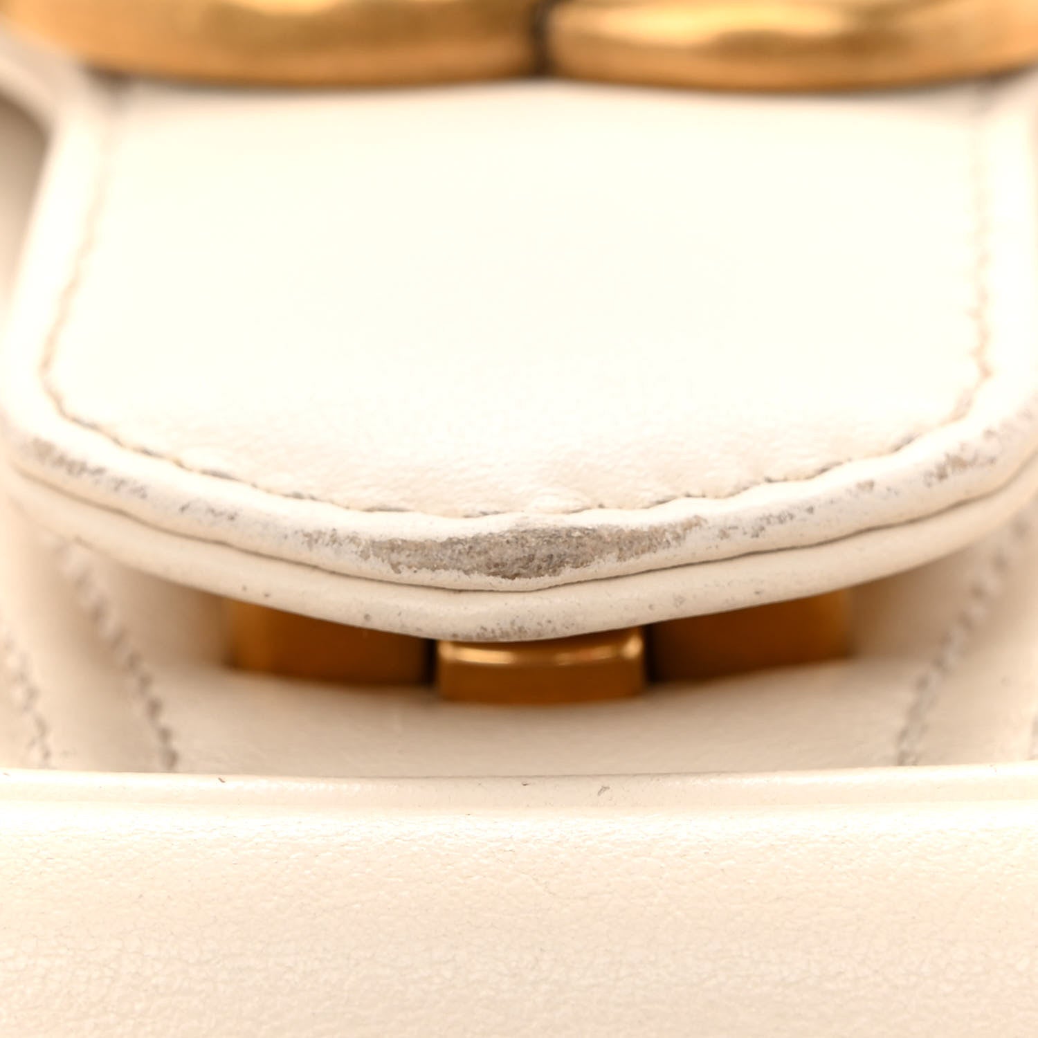 Gucci Calfskin Matelasse Mini GG Marmont Shoulder Bag White 12 of 17