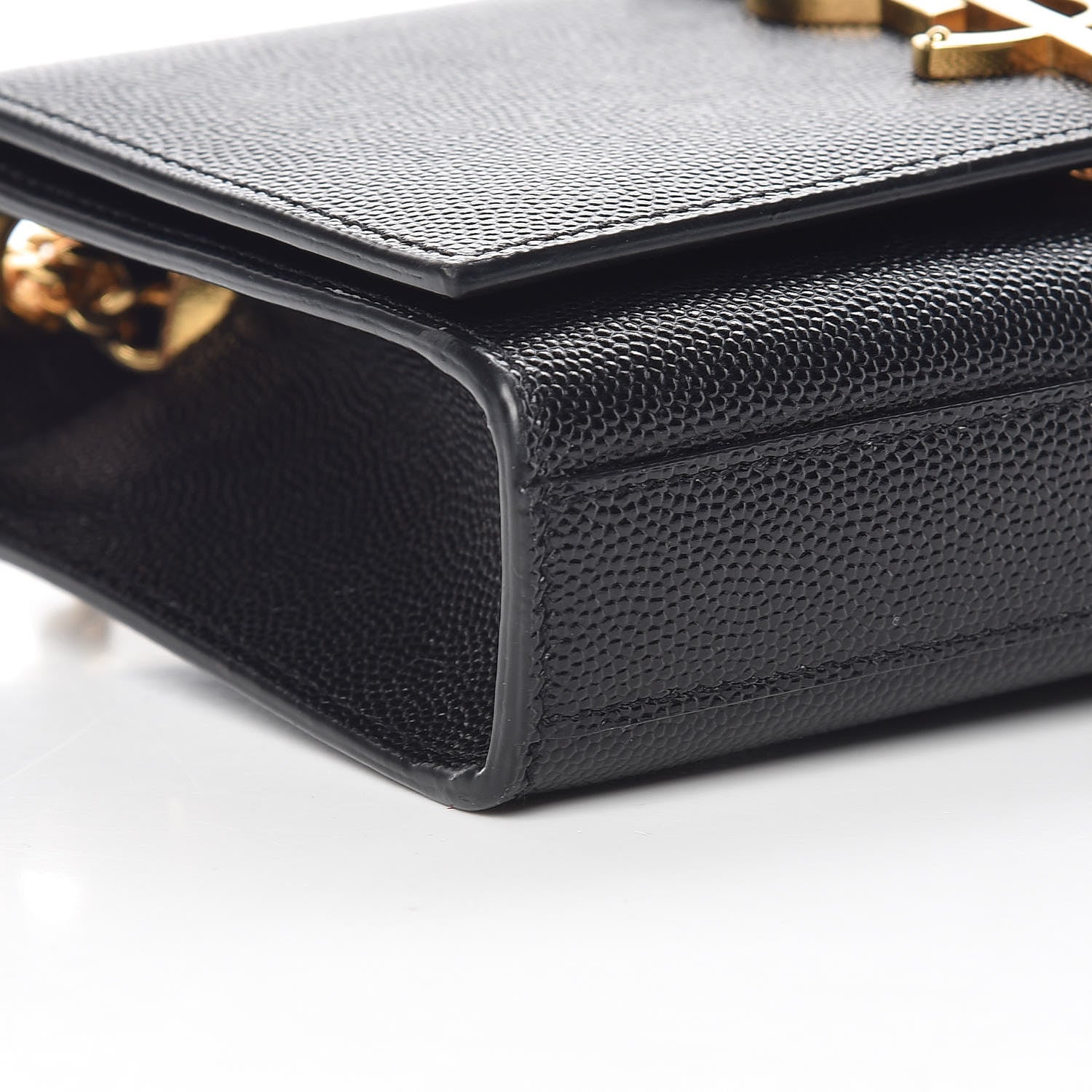 Saint Laurent Grain De Poudre Small Monogram Kate Satchel Black 8 of 9