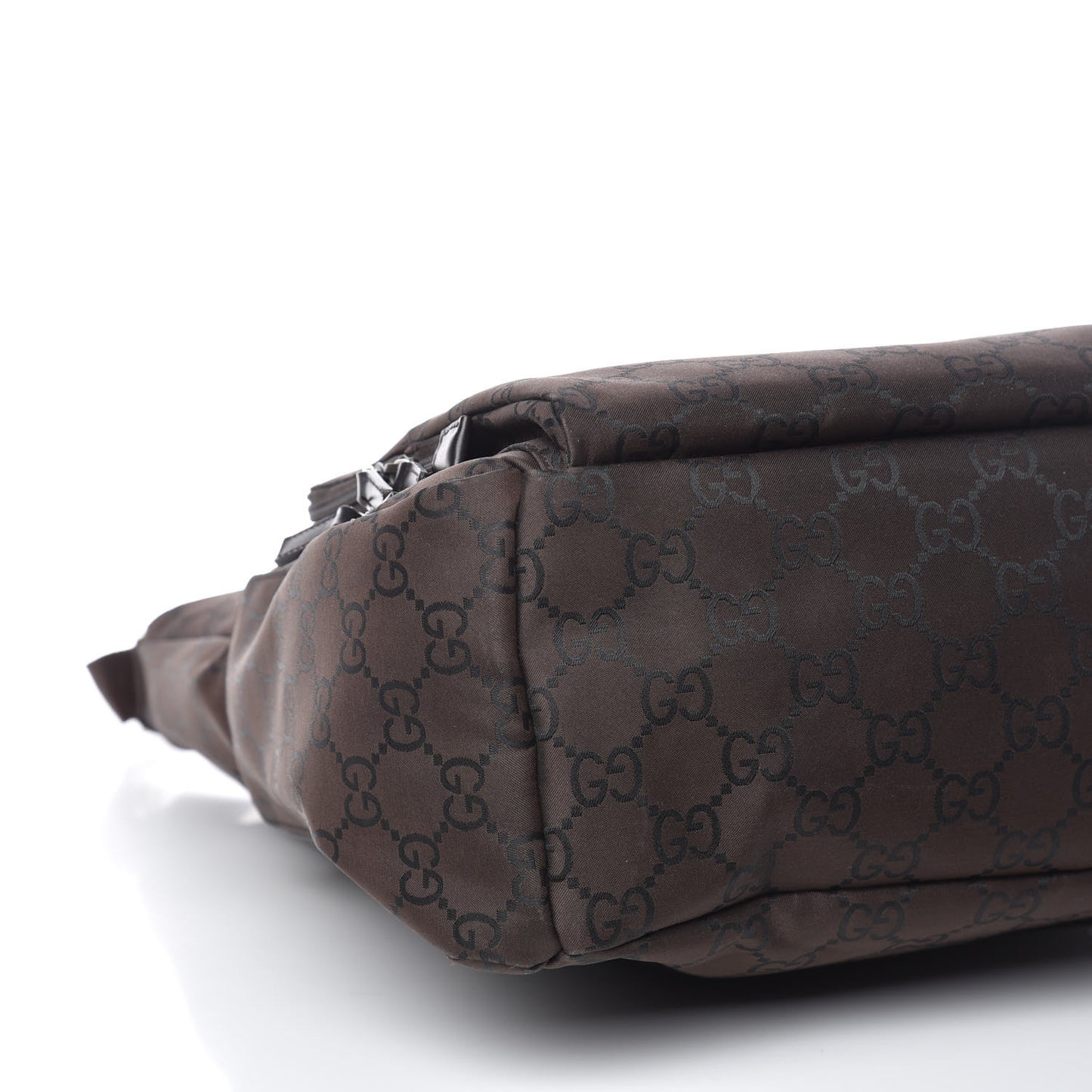 Nylon Monogram Extra Large Satchel Dark Brown