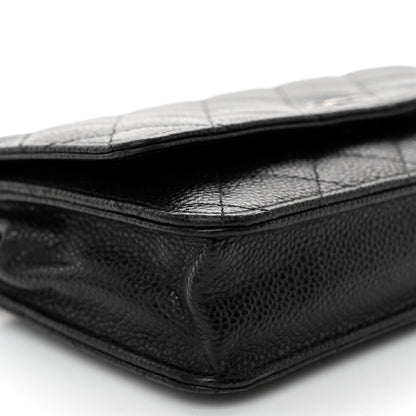 Chanel Caviar Quilted Wallet On Chain WOC Black 10 of 12
