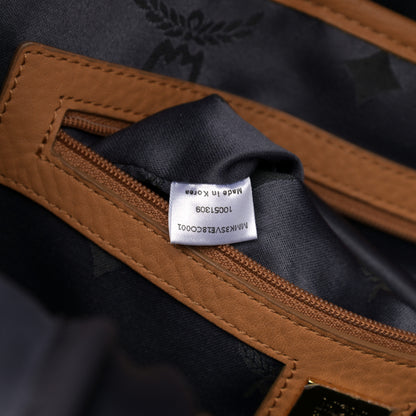 MCM Visetos Studded Medium Stark M Backpack Cognac 7 of 11