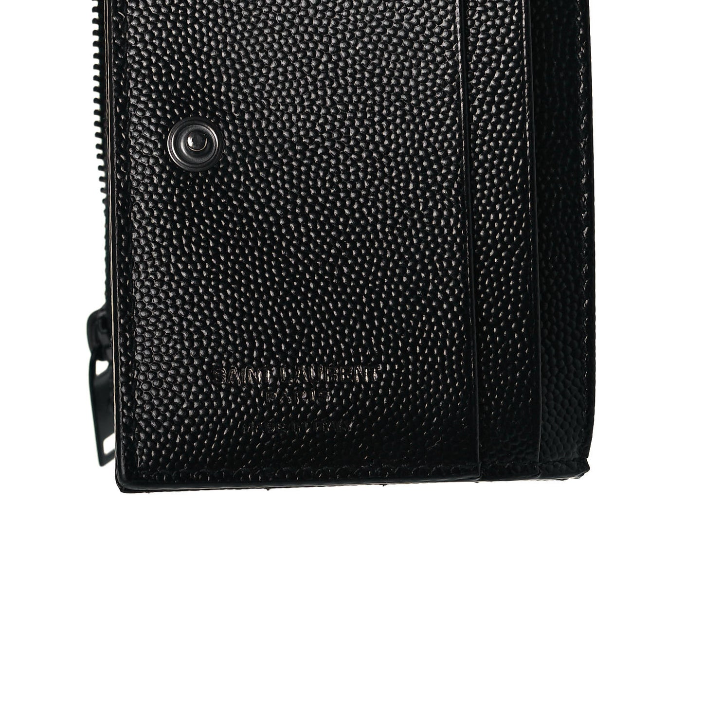 Grain De Poudre Matelasse Chevron Monogram Zipped Card Case Black