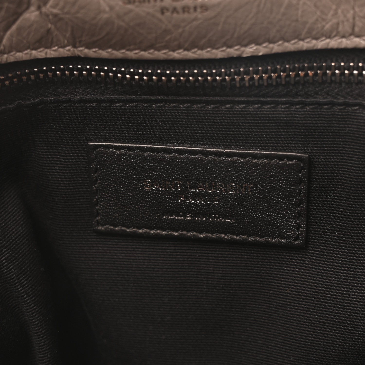 Saint Laurent Crinkled Calfskin Matelasse Monogram Large Niki Chain Satchel Fog 6 of 10