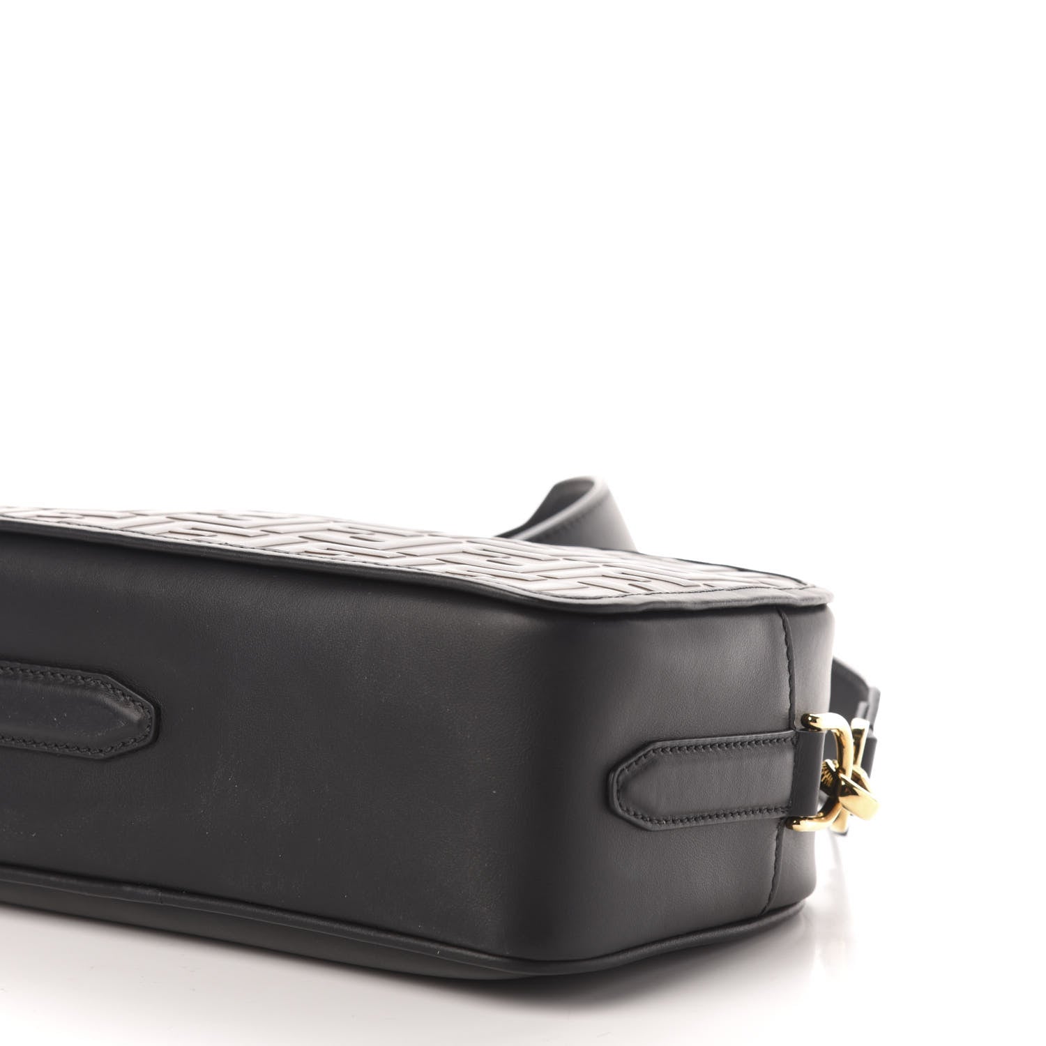 Fendi Vitello Century F is Fendi Bi-Color FF 1974 Embossed Camera Case Maya Black 10 of 12