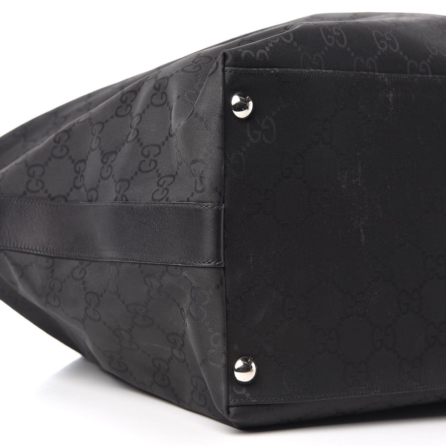 Nylon Monogram Oversized Overnight Bag Black