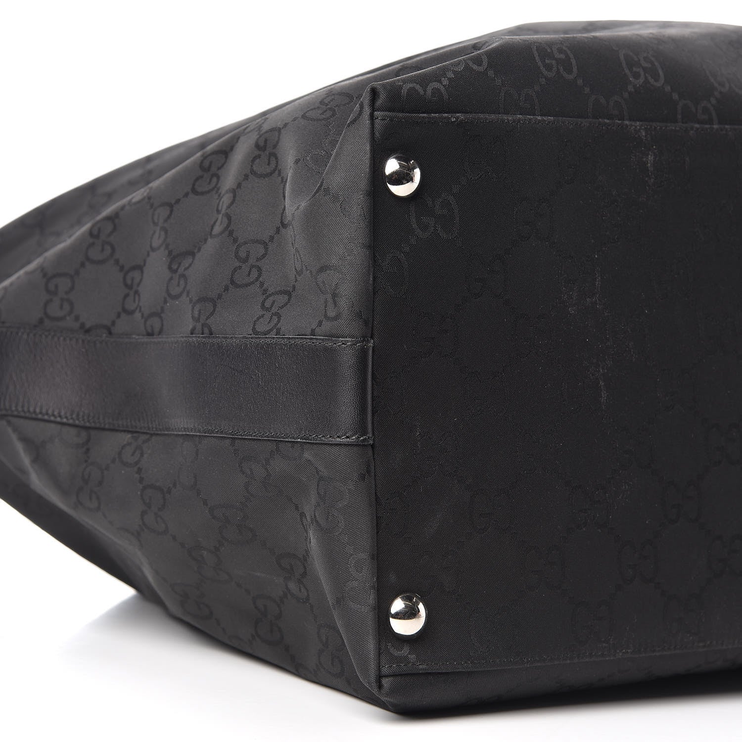 Gucci Nylon Monogram Oversized Overnight Bag Black 8 of 12