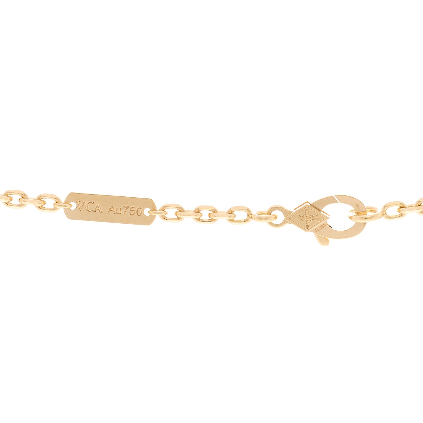 18K Yellow Gold Byzantine Alhambra Pendant Necklace