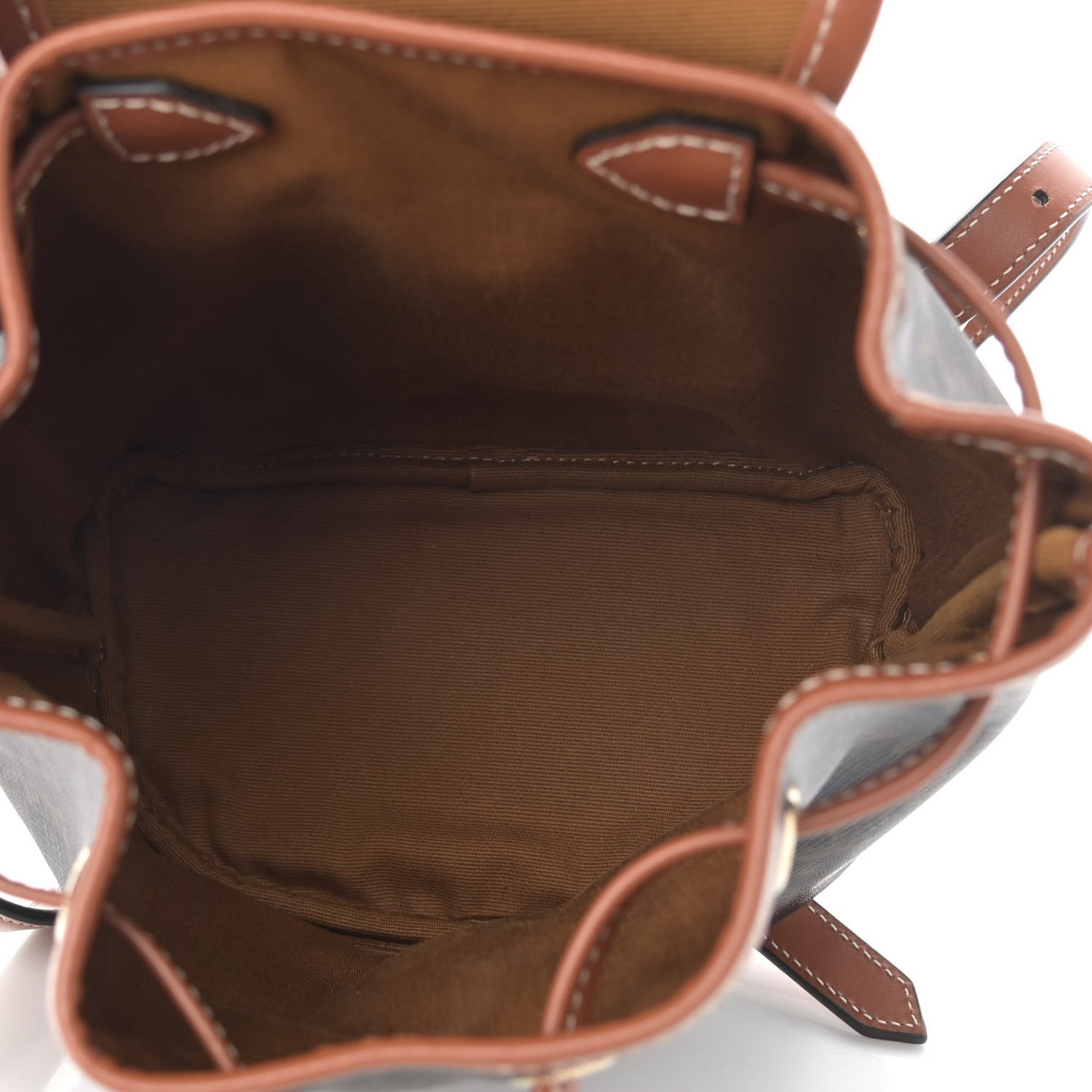 Triomphe Canvas Calfskin Mini Folco Backpack Tan