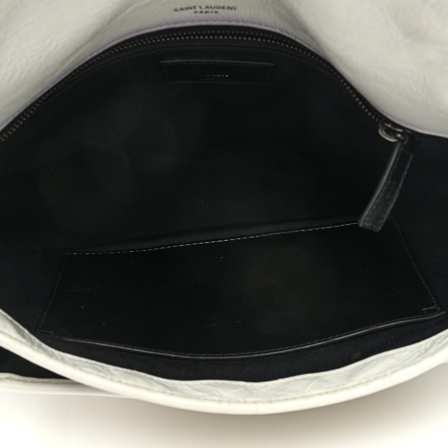 Crinkled Calfskin Matelasse Monogram Medium Niki Chain Satchel Dirty White