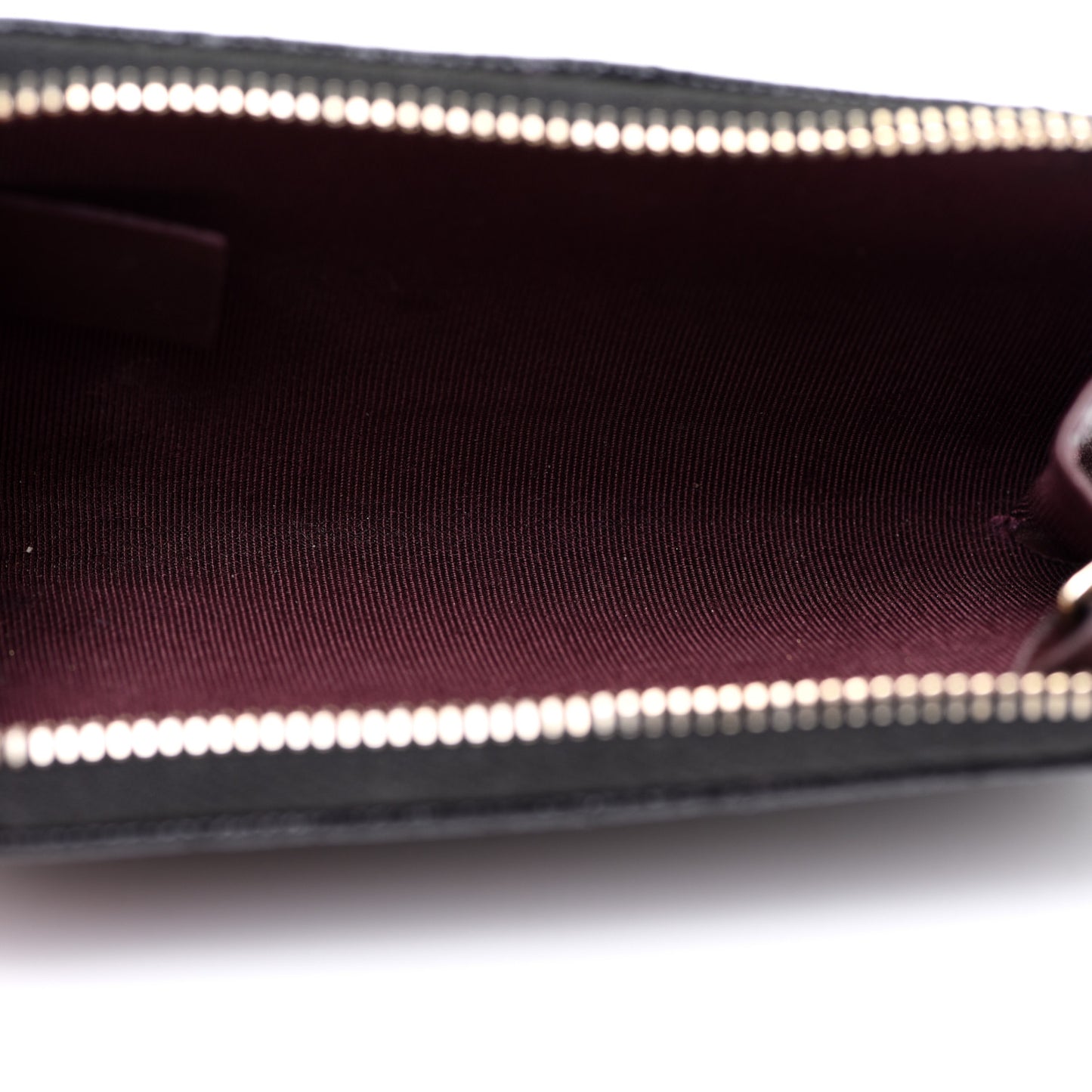 Caviar Quilted Zipped Key Holder Case Black
