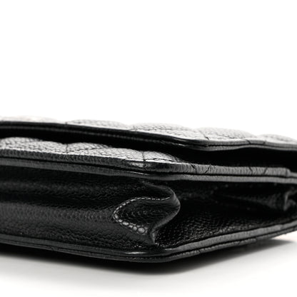 Chanel Caviar Quilted Wallet on Chain WOC Black 10 of 12