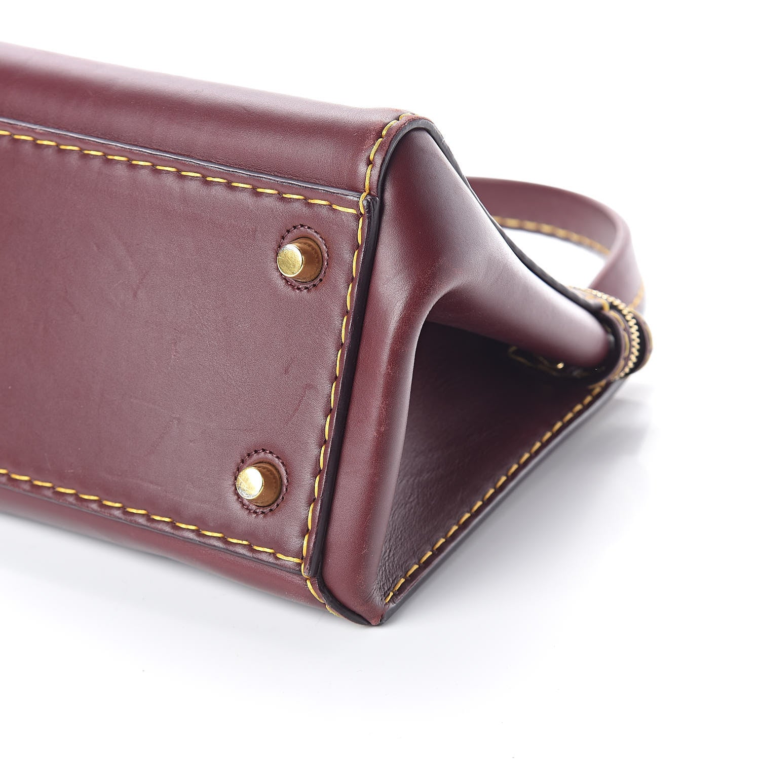 Celine Smooth Calfskin Small Edge Shoulder Bag Burgundy 10 of 13