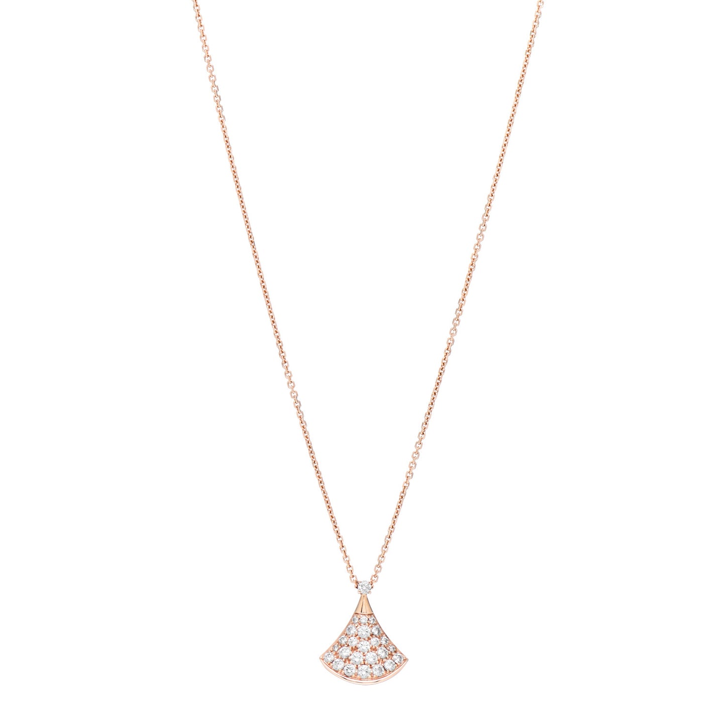 18K Rose Gold Diamond Divas' Dream Pave Pendant Necklace