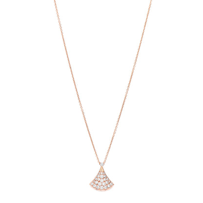 Bulgari 18K Rose Gold Diamond Divas' Dream Pave Pendant Necklace 1 of 5