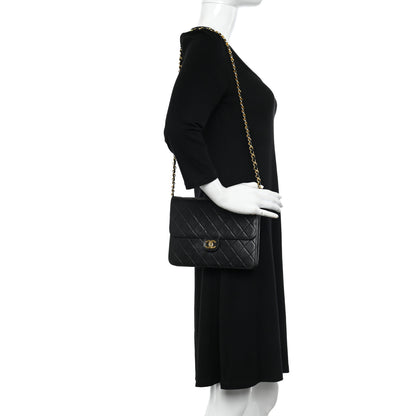 Chanel Lambskin Quilted Small Single Flap Bag Black 2 of 13