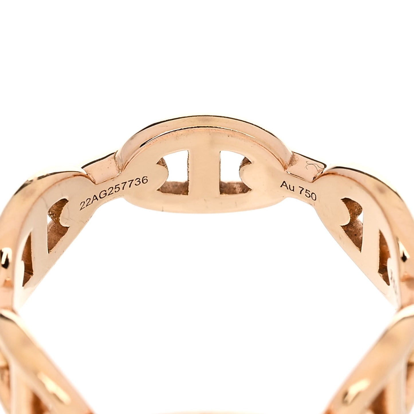 18K Rose Gold PM Chaine d'Ancre Enchainee Ring 51 5.75