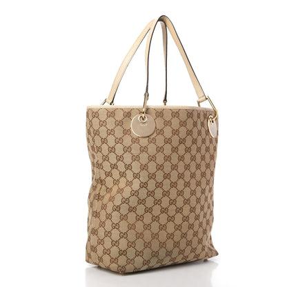 Gucci Monogram Large Eclipse Tote Beige White 3 of 10